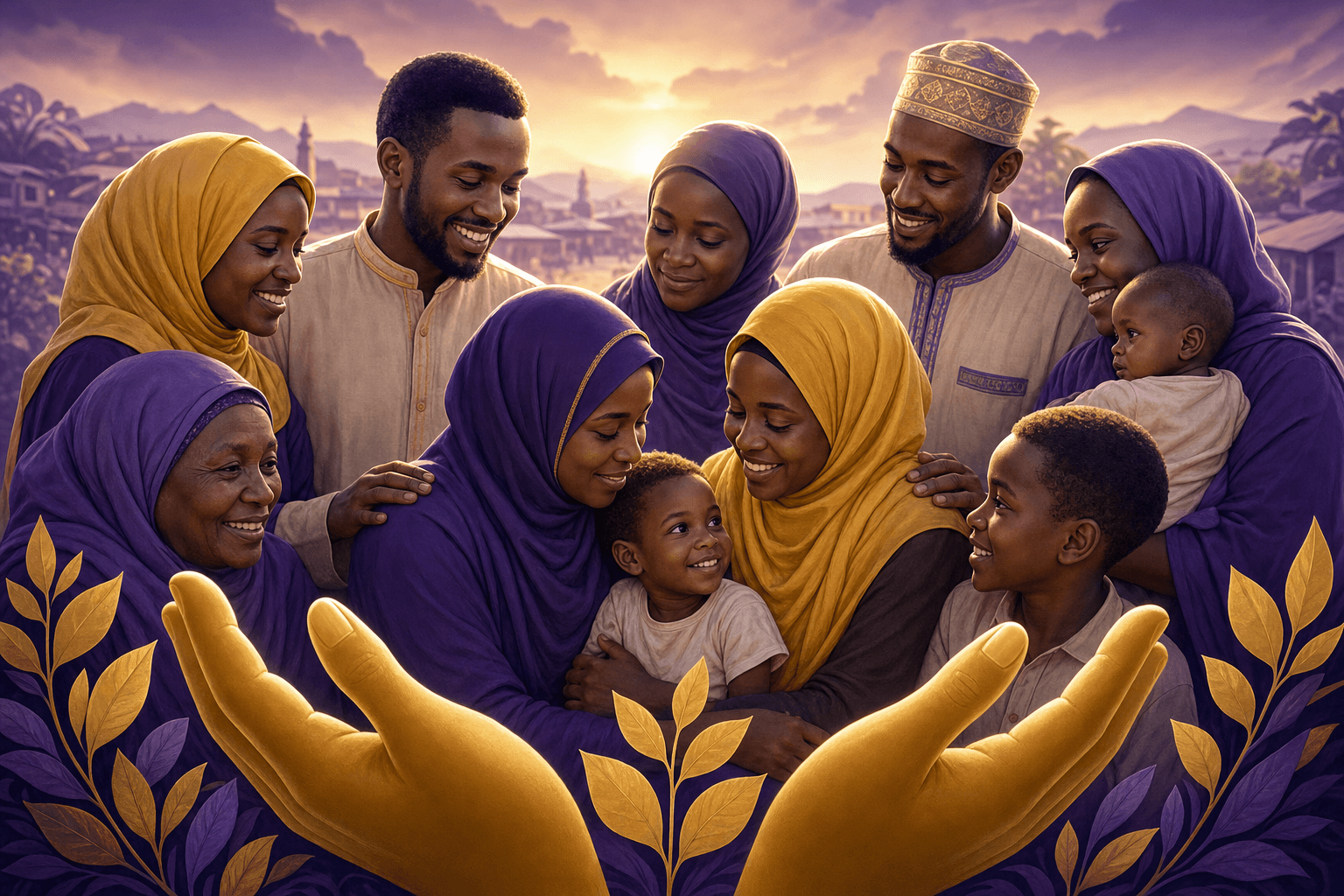 Foundation illustration of a caring community circle