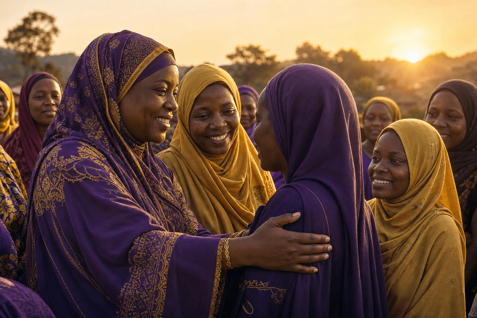 Ugandan community gathering in care and hope